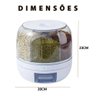 Dispenser Alimentos Giratorio Porta Graos 6 Divisoes Tempero Cereais Feijao Arroz Organizaçao Cozinh - 2