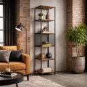 Ver imagem 2 de Estante Alta de Ponta Fina Livreiro Industrial Decorativa:mel