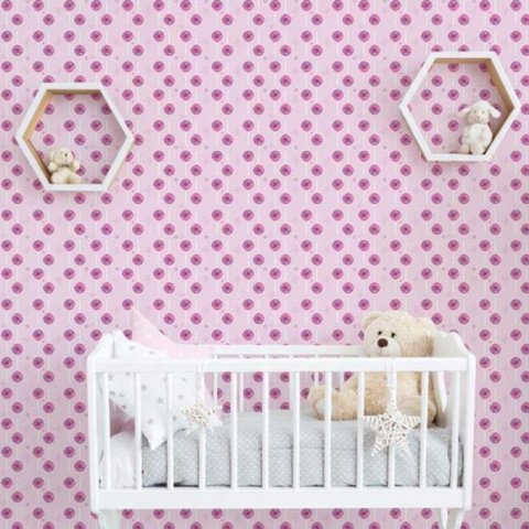 Papel de Parede Kids Pirulito Rosa
