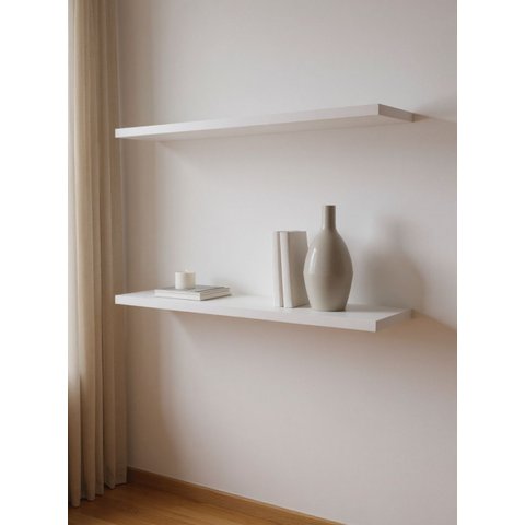 Kit de 2 Prateleiras 180cm MDF Branco - On Móveis