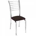 Ver imagem 2 de Kit 6 Cadeiras Iara Cromada para Cozinha Marrom