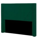 Ver imagem 1 de Cabeceira Casal Estofada para Cama Box Toronto Veludo Cor Verde Esmeralda
