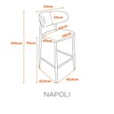 Ver imagem 2 de Banqueta Alta Moderna Estofada Napoli Fratini