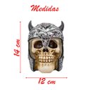 Ver imagem 2 de Caveira Capacete Chifres Viking Crânio Resina Decorado