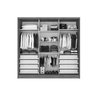 Guarda Roupa Casal 3 Portas de Correr e 8 Gavetas c/ Espelho Arezzo Plus Branco - Novo Horizonte - 3