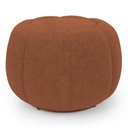 Ver imagem 6 de Poltrona Decorativa Concha Giratória com Puff Estilo Abóbora Shell Bouclê Terracota - Desk Design