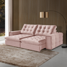 Sofá 180 Galliano Retrátil Reclinável Conforto Sofisticação:rose - 1