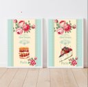 Ver imagem 2 de Kit 2 Quadros Decorativos Bolos Patisserie 45x34cm:madeira Branca