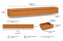 Ver imagem 3 de Nicho Suspenso Union 3 Gavetas sem LED 180 cm Naturalle - Mavaular