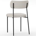Ver imagem 6 de Cadeira Decorativa Estofada para Sala de Jantar Melina L02 Bouclê Cru - Lyam Decor