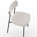 Ver imagem 7 de Cadeira Decorativa Estofada para Sala de Jantar Melina L02 Bouclê Cru - Lyam Decor