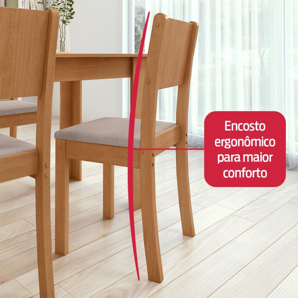 Conjunto Sala de Jantar com 4 Cadeiras Easy line - 10