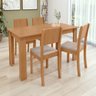 Conjunto Sala de Jantar com 4 Cadeiras Easy line - 1