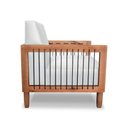 Ver imagem 6 de Kit 2 Poltronas Sala de Estar Pés Madeira Maciça Corda Náutica Preta 75cm Manila Pu Branco G63 - Gra