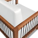 Ver imagem 7 de Kit 2 Poltronas Sala de Estar Pés Madeira Maciça Corda Náutica Preta 75cm Manila Pu Branco G63 - Gra