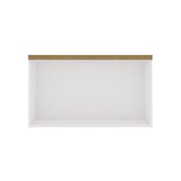 Armário Aéreo 80cm Cozinha Modulada com Porta Basculante Mdf Cor:branco com Ébano - 3