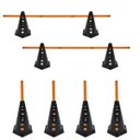 Ver imagem 1 de Kit 8 Cones Furado com Barreira Funcional Black Agilidade