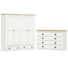 Guarda Roupa 4 Pt Comoda 8 Gv Madeira Maciça Branco Freijo Milani Store - 1