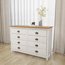 Ver imagem 2 de Guarda Roupa 4 Pt Comoda 8 Gv Madeira Maciça Branco Freijo Milani Store