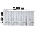 Ver imagem 2 de Cortina Vitro Renda Branca Vaquinha 2,00Larg X0,80 Alt