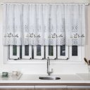 Ver imagem 1 de Cortina Vitro Renda Branca Vaquinha 2,00Larg X0,80 Alt