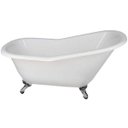 Ver imagem 1 de Banheira Julia, Vitoriana Imersão, Clássica, Branca 163x78x63, sem Hidromassagem, Pés Cromados, Vers