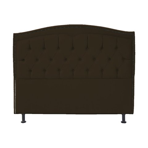Cabeceira Queen 160 Cm para Cama Box Diana Suede Marrom - Fina Mobília