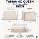 Ver imagem 2 de Jogo Cama Queen Alícia 400 Fios Bordado Inglês Super Macio:Caqui