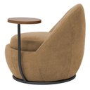 Ver mais imagens de Poltrona Orgânica Kaira com Mesa Lateral Esquerda Base Fixa Preto Bouclé Camel - Nexta Casa
