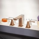 Ver imagem 6 de Torneira para Banheiro Misturador Duplo Comando Aço Inox 304 Japurá Pingoo.casa - Dourado Rose