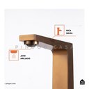 Ver imagem 4 de Torneira para Banheiro Misturador Duplo Comando Aço Inox 304 Japurá Pingoo.casa - Dourado Rose