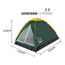 Ver imagem 3 de Barraca Iglu Retiro Camping Impermeável 2 Pessoas com Bolsa
