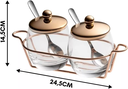 Ver imagem 5 de Conjunto para Servir Geleia Dois Potes e Suporte Cobre Forma