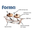 Ver imagem 4 de Conjunto para Servir Geleia Dois Potes e Suporte Cobre Forma