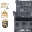 Ver imagem 4 de 1 Sofá Área e Mesa Igapó Alumínio Pintura Fendi Corda Náutica Estofado Impermeável Almofada 12 Trama