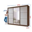 Ver imagem 3 de Guarda-roupa Casal com Espelho 100% Mdf Miami
