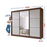 Guarda-roupa Casal com Espelho 100% Mdf Miami - 3
