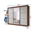 Ver imagem 3 de Guarda-Roupa Casal com Espelho 100% MDF Miami