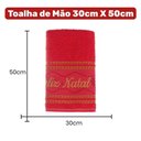 Ver imagem 3 de Kit 6 Toalhas de Mãos e Lavabo Natalina 100% Algodão 400g-m² Cream Vermelha Pérola Bene Casa