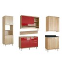 Ver imagem 5 de Cozinha Completa com Balcão sem Tampo 6 Peças 12 Portas Sicília Multimóveis