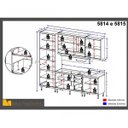 Ver imagem 6 de Cozinha Completa com Balcão sem Tampo 6 Peças 12 Portas Sicília Multimóveis