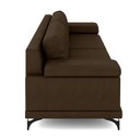 Ver imagem 7 de Sofá Living 4 lugares 252cm Agostino Pés Design em Ferro Couro Cappuccino G52 - Gran Belo