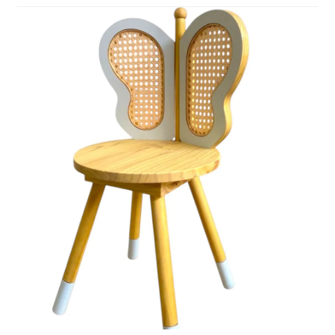 Cadeira de Borboleta com Palha Indiana Mod. 3 Branco
