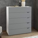Ver imagem 1 de Cômoda Organizadora 90cm com 5 Gavetas 240822 Linha Porto Politorno