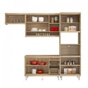 Ver imagem 3 de Cozinha Completa com Balcão sem Tampo e Torre Quente 4 Peças 9 Portas Sicília Multimóveis