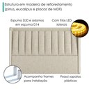 Ver imagem 5 de Cabeceira Casal 140 cm Lumina LED com Frame Linho Sl 71 Peer