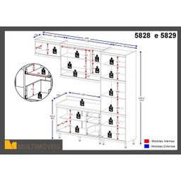 Cozinha Completa com Balcão sem Tampo e Torre Quente 4 Peças 9 Portas Sicília Multimóveis - 5 Cozinha Completa com Balcão sem Tampo e Torre Quente 4 Peças 9 Portas Sicília Multimóveis - 5