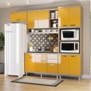 Ver imagem 2 de Cozinha Completa com Balcão sem Tampo e Torre Quente 4 Peças 9 Portas Sicília Multimóveis