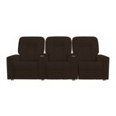 Ver imagem 1 de Poltrona Reclinável 3 Lugares para Sala de Cinema Romeo F05 Veludo Marrom - Lyam Decor