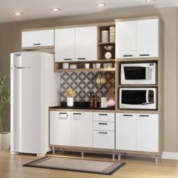 Cozinha Completa com Balcão com Tampo 5 Peças 9 Portas Sicília Multimóveis - 1 Cozinha Completa com Balcão com Tampo 5 Peças 9 Portas Sicília Multimóveis - 1